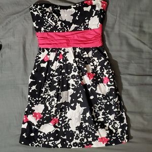 Charlotte Russe Strapless Floral Mini Dress